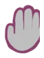 A small pink interface icon of a gloved hand reaching for a loose piece